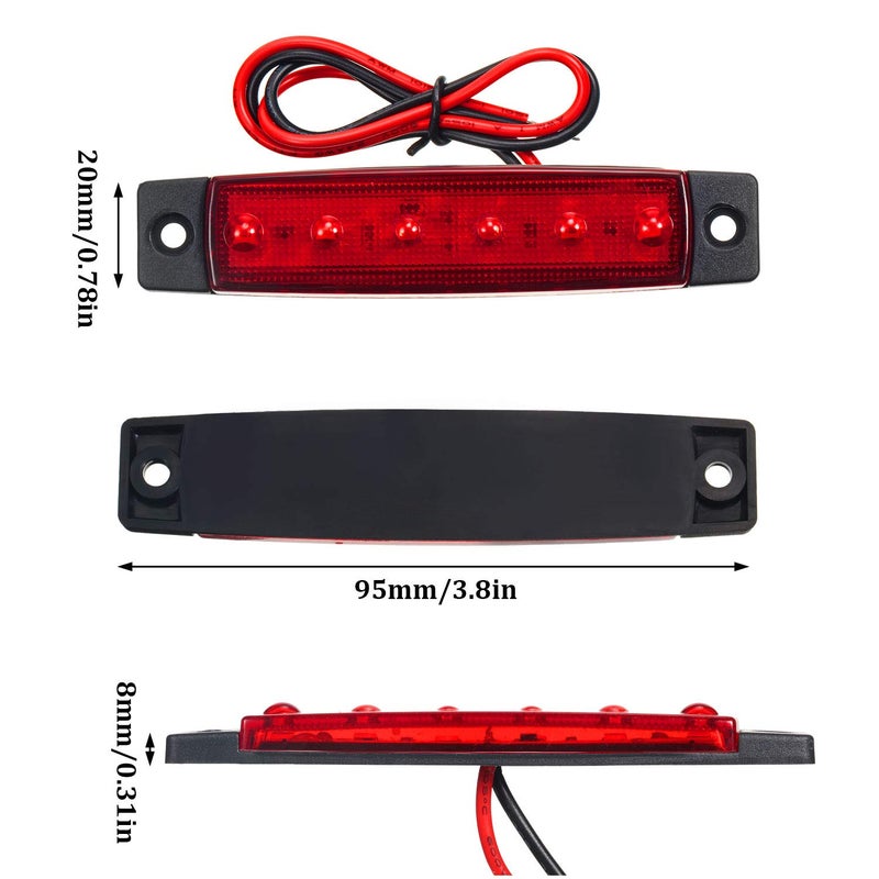 Pelopy 8 Piece Marine Boat Lights LED 12v Waterproof Interior Navigation Lights for Bow, Stern, Cockpit, Kayak(Red, Blue, Green, White) - Image 2